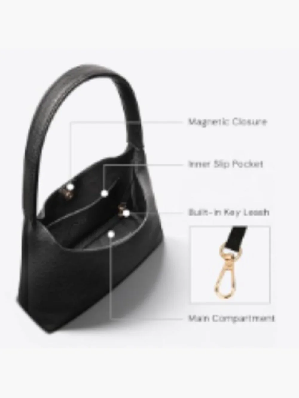 Small Slouchy Hobo Shoulder Bag for Women | Soft Vegan Leather